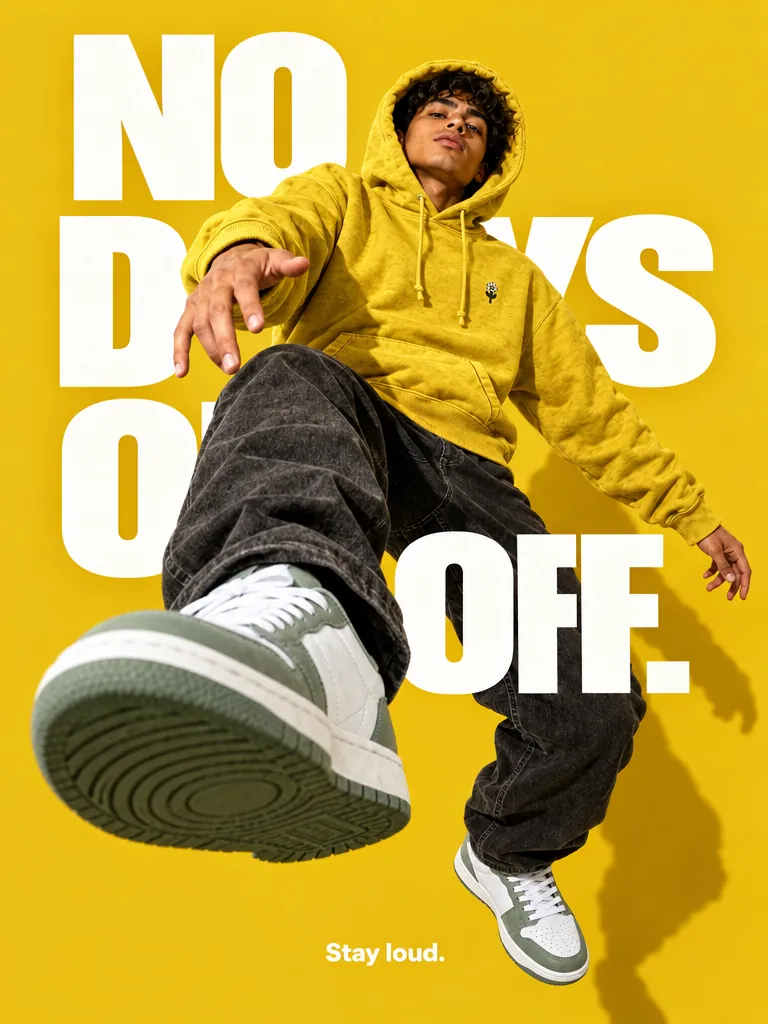 Hoodie ad with a slogan